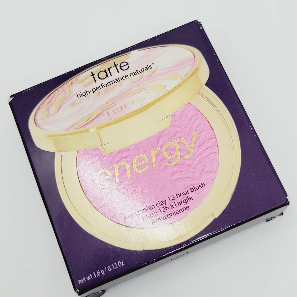 Energy Tarte Powder Blush Rosy Pink 12 Hour Wear Brand New in Box Authentic